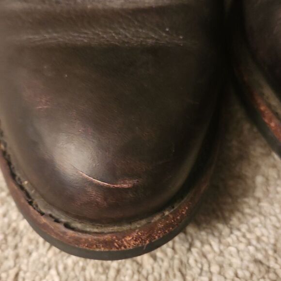 Frye Men\'s Dark Brown Leather Mid-Height Western Riding Boots Size 10 main image 9